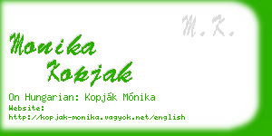 monika kopjak business card